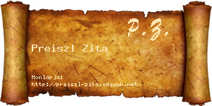 Preiszl Zita névjegykártya